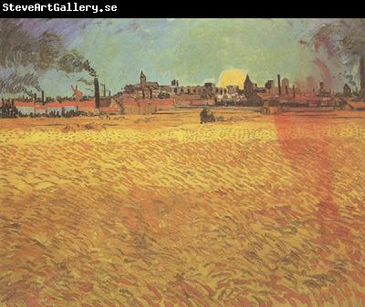 Vincent Van Gogh Sunset:Wheat Fields near Arles (nn04)